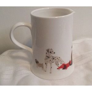 NEW FENELLA SMITH DALMATIAN PUG LABRADOR SCOTTIE CERAMIC CREAMER SYRUP PITCHER